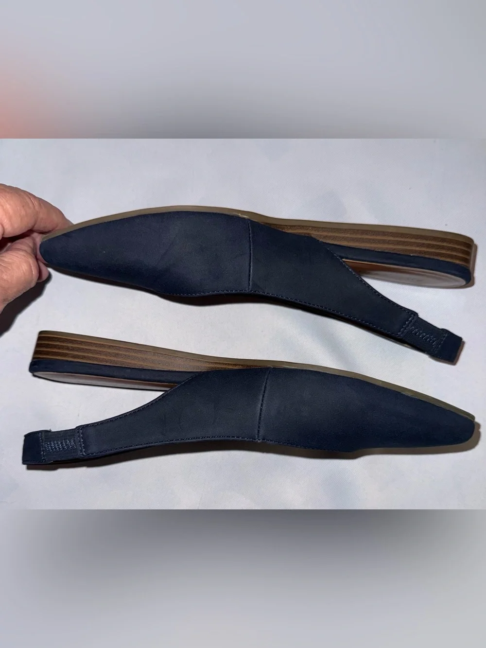 Indigo rd. Pointed Navy Slingback Flats, Size 8
